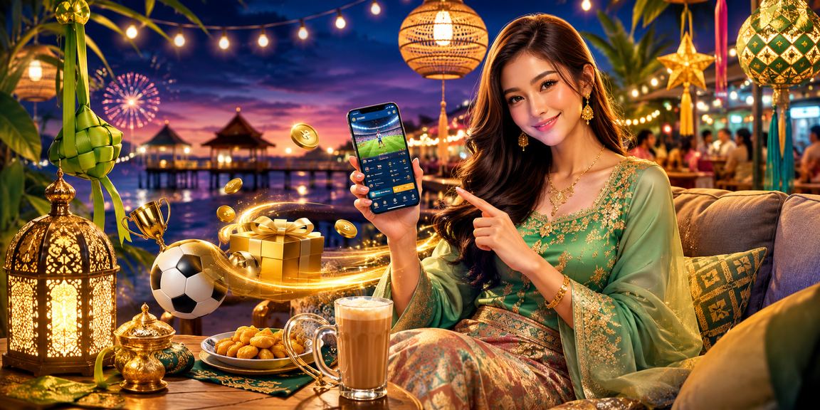 Suasana perayaan Hari Raya dan promosi kasino di Malaysia